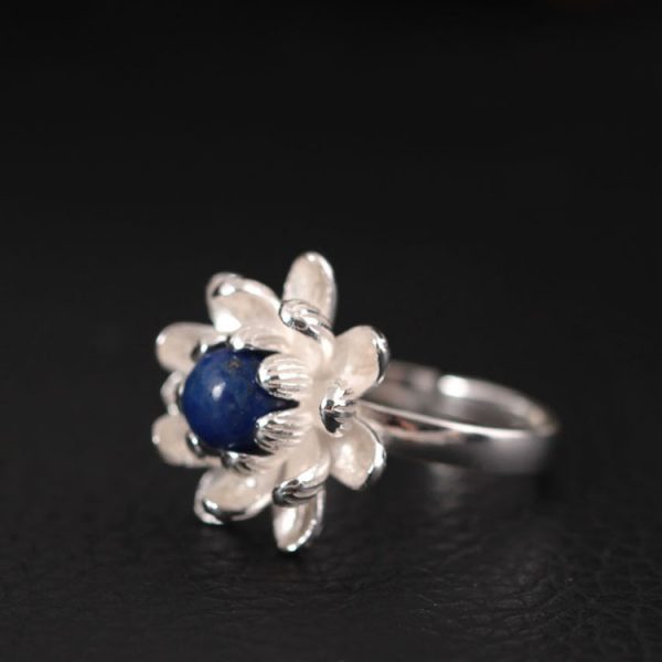 Sterling Silver Lotus Flower Ring - 3 Colors