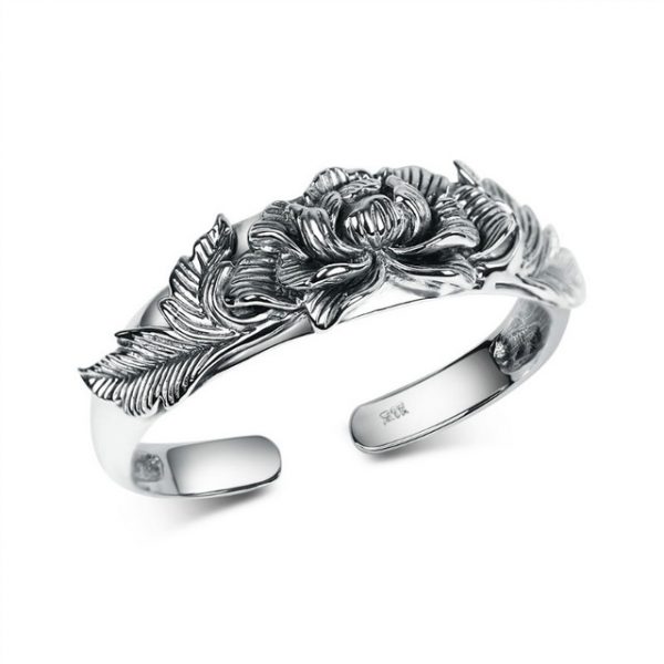 Sterling Silver Lotus Bracelet