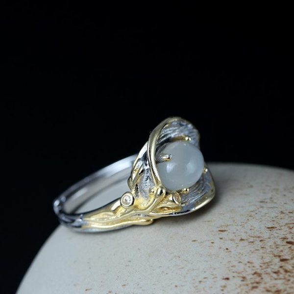 Sterling Silver Calla Flower Ring - Adjustable 2