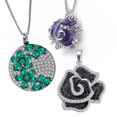 Flower Necklaces Pendants 925 Petals