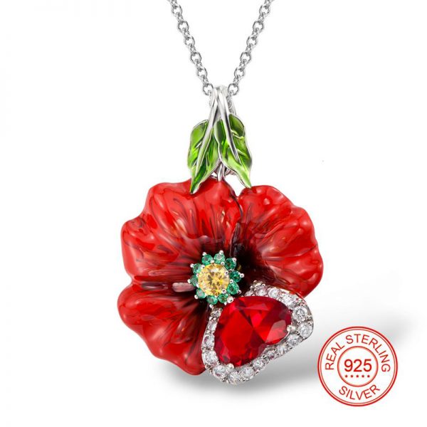 Red Necklace Flower